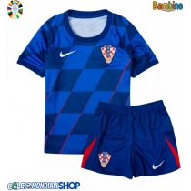 Maglie da calcio Croazia Seconda Maglia Bambino Europei 2024 Manica Corta (+ Pantaloni corti)